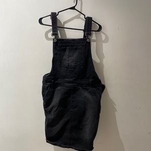 Black overall skirt - Jupe salopette noire
